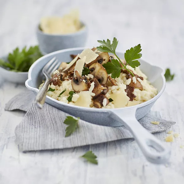 Risotto aux champignons, saveur truffes et cèpes