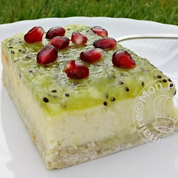 Cheesecake et son coulis de Kiwis healthy