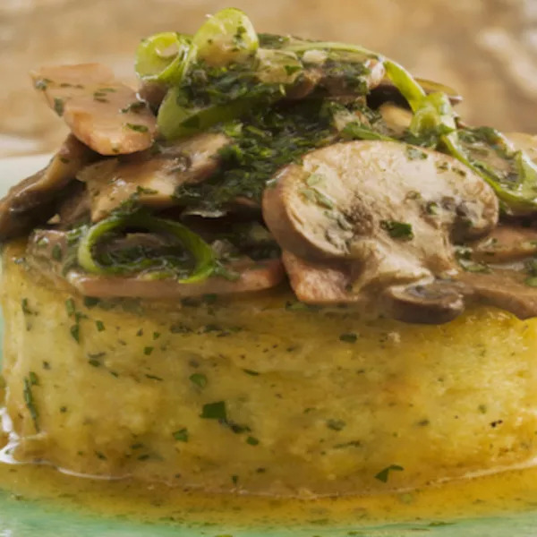 Terrine de polenta aux champignons