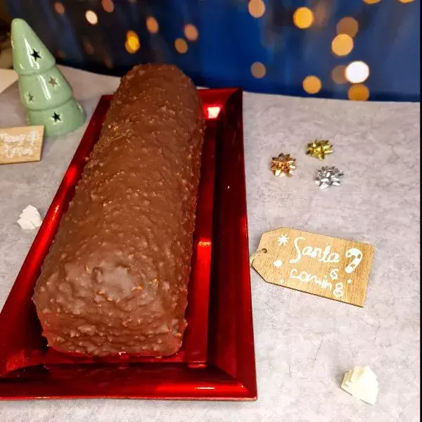 Bûche chocolat vanille