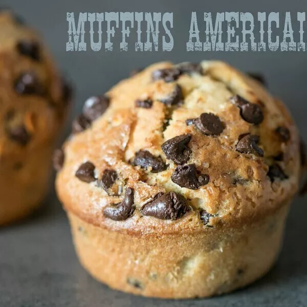 Muffins américains aux pépites de chocolat