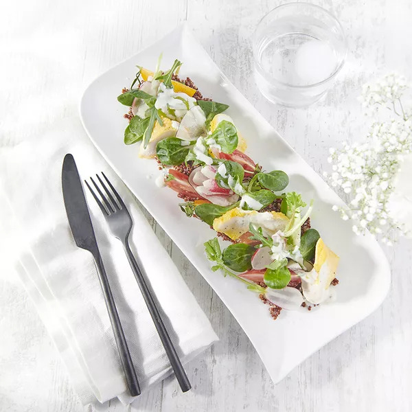 Salade de cabillaud safrané au quinoa