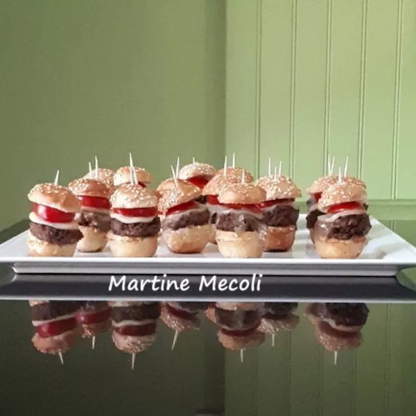 Mini hamburgers apéritifs sans cook'in