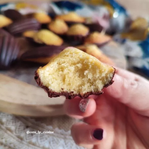 Madeleines coques chocolat