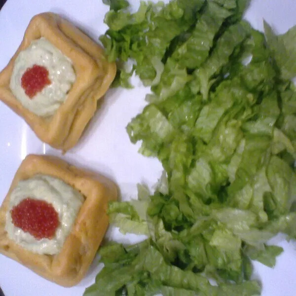 savarin au saumon et sa creme d'avocat