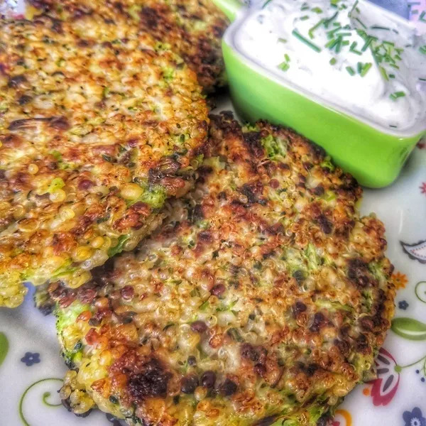 Galettes de  quinoa et brocoli