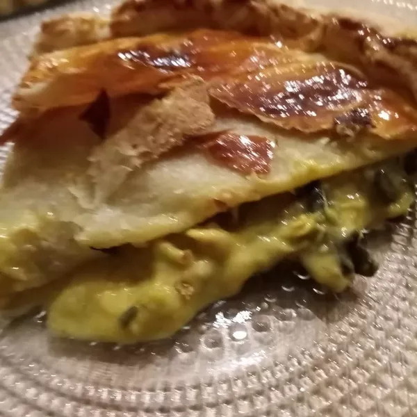 Tourte au poulet et aux champignons