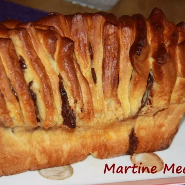 Brioche à effeuiller aux éclats de chocolat sans cook'in