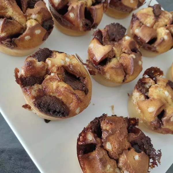 Muffins parfumé à la vanille et palet de chocolat