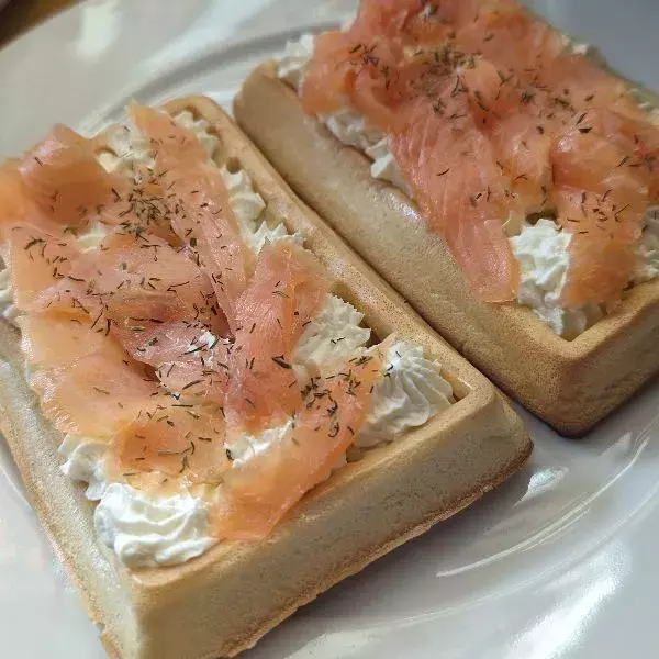 Gaufres au saumon