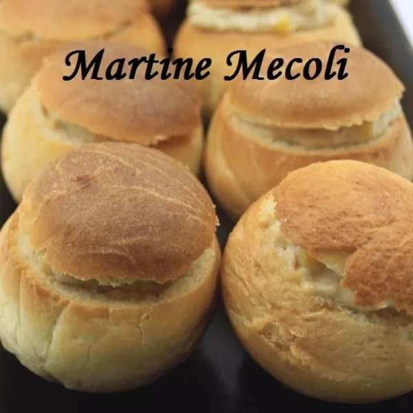 Brioches farcies au thon et maïs à la mayonnaise