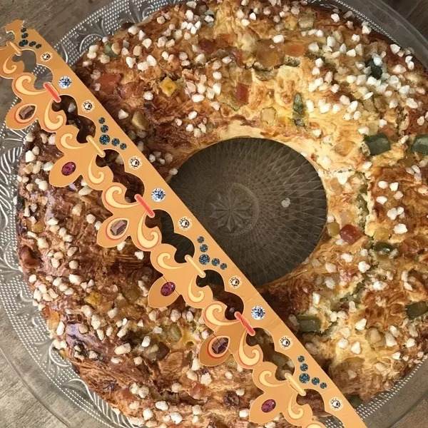 Galette des rois briochée aux fruits confits