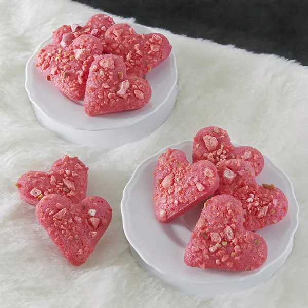 Petits cœurs à la praline rose