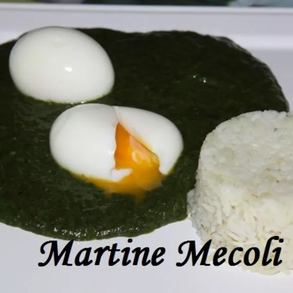 Epinards à la florentine et timbale de riz basmati sans cook'in
