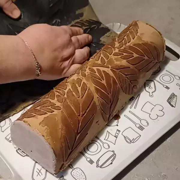 bûche choclat caramel