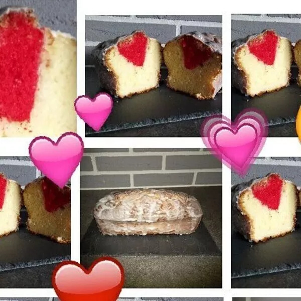 Cake Citron Cassis Saint Valentin