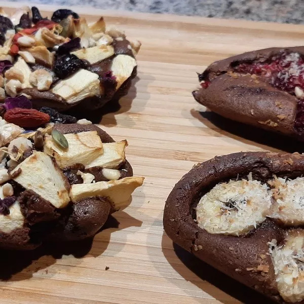 Madeleines crousti-fondantes au chocolat et aux fruits