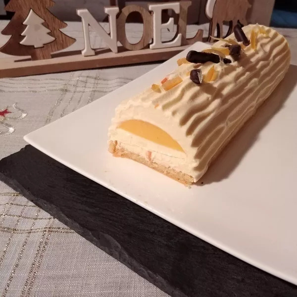 Bûche grand marnier orange