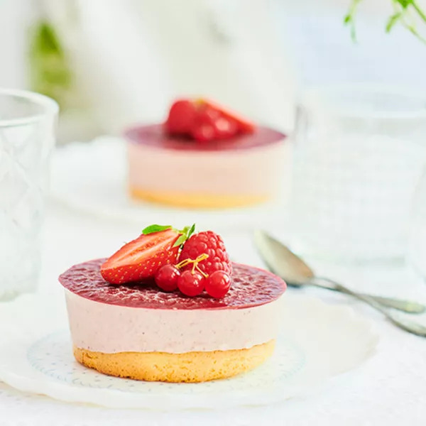 Soufflés glacés aux fruits rouges