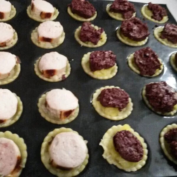 Tartelettes Pommes / Boudin (blanc ou noir) 