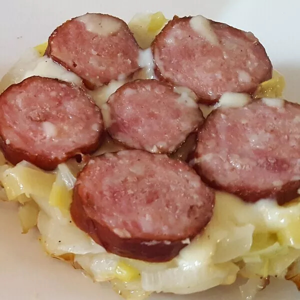 Tatins à la Saucisse de Montbéliard et au Morbier Recette Guy Demarle