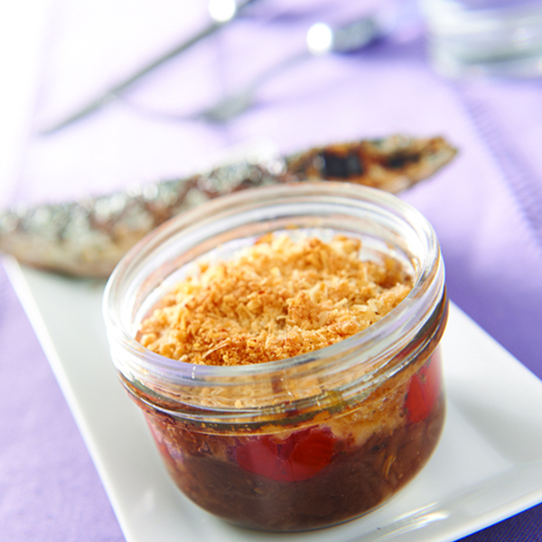 Crumble de tomates cerises