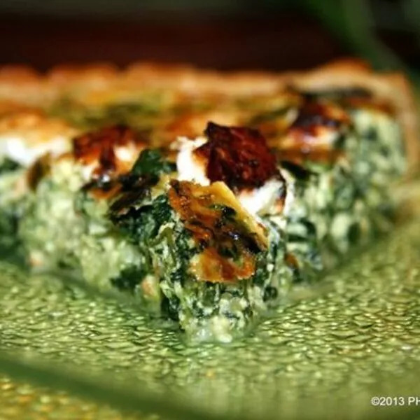 Quiche épinards, courgette et féta