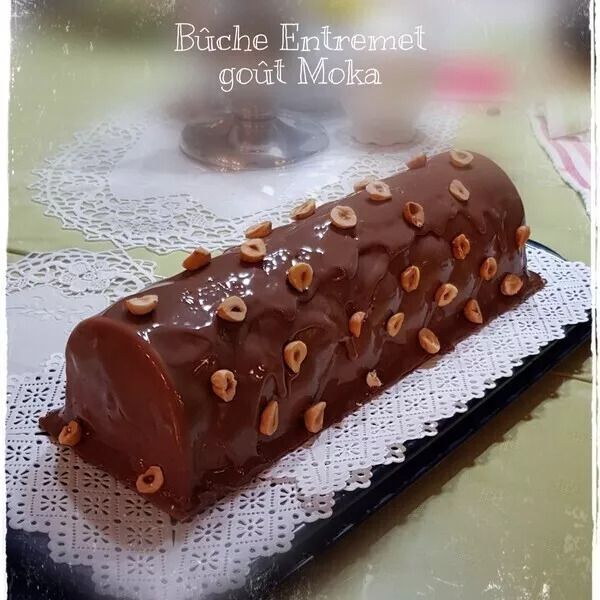 Bûche entremet goût moka ☆ Evi