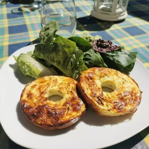 Flan rapide courgette et chèvre frais 