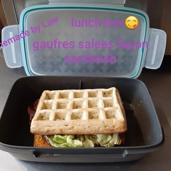 Lunch box -  gaufres garnies à la courgette