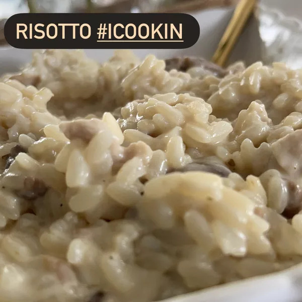 Risotto poulet  champignon 