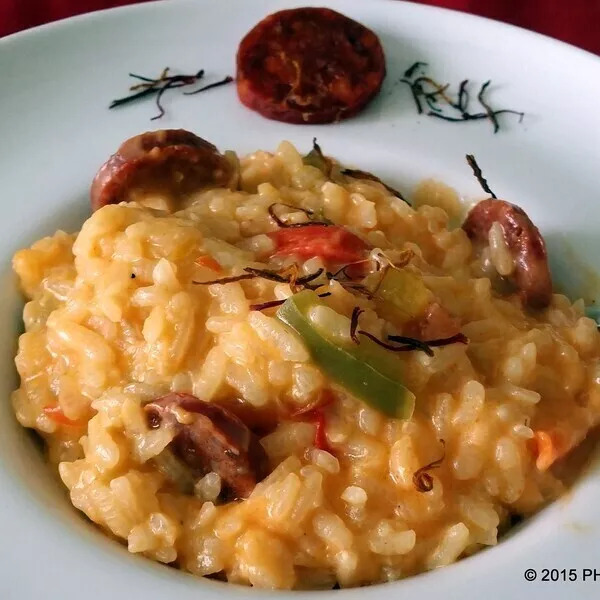 Risotto au chorizo et safran