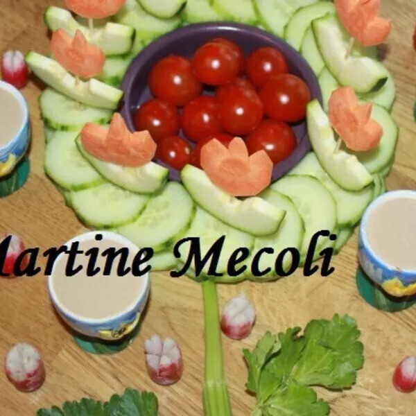 Crudités en fleurs sans cook'in