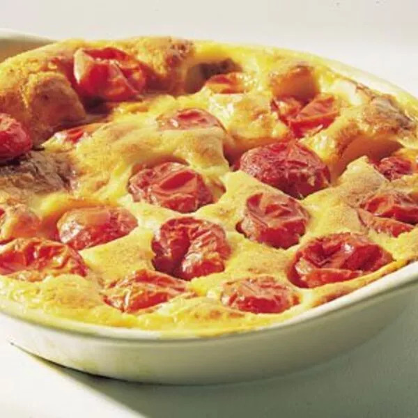 Clafoutis de tomates cerises