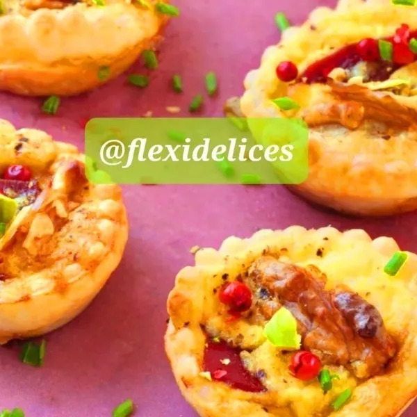 Mini tartelettes magret chèvre miel