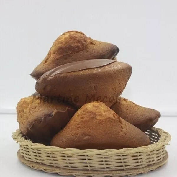 Grandes madeleines à la vanille et au chocolat sans cook'in