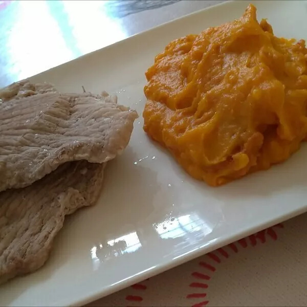 Purée de potimarron au chorizo