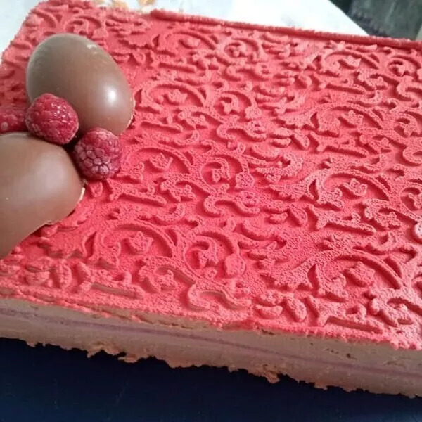 entremets kinder insert framboises