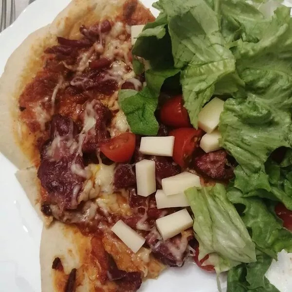 pizza façon salade de gésier