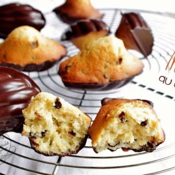 Madeleines pepites et coques chocolat