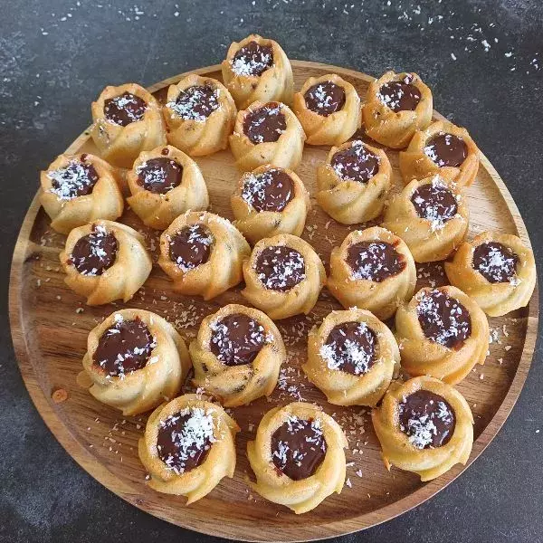 Mini financiers noix de coco / chocolat 