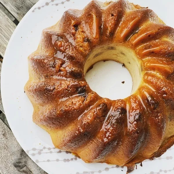 Gâteau de semoule rhum raisins 