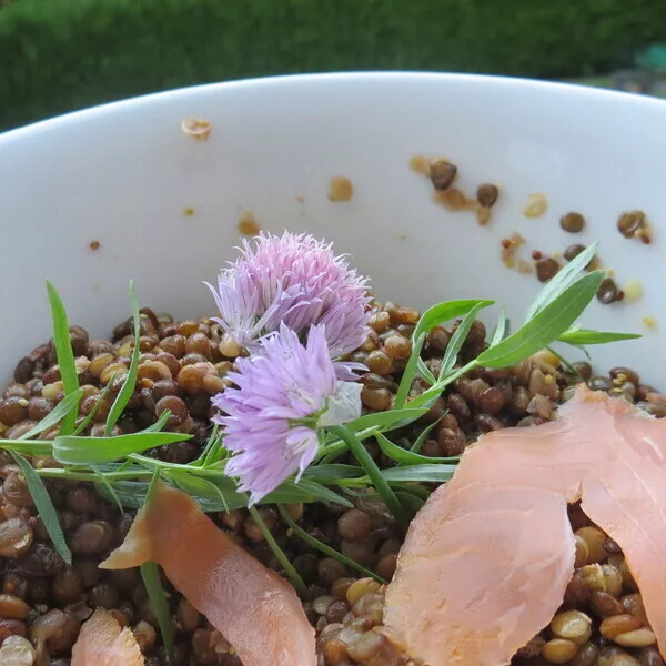 Salade de lentilles à la truite ( IG bas)