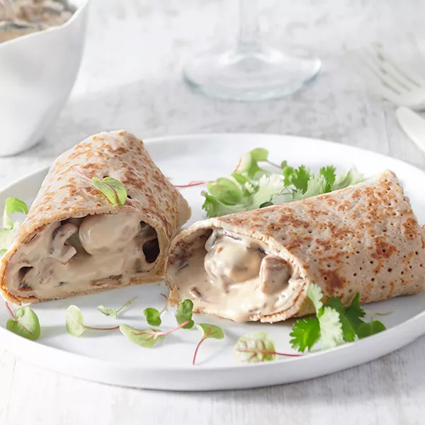 Crêpes d’arachide aux champignons 