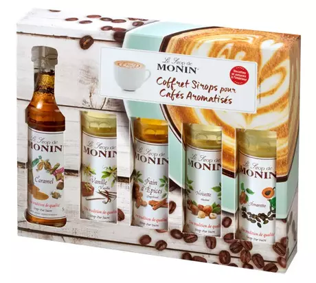 Coffret café gourmand, 5 mignonettes x 5cl Monin