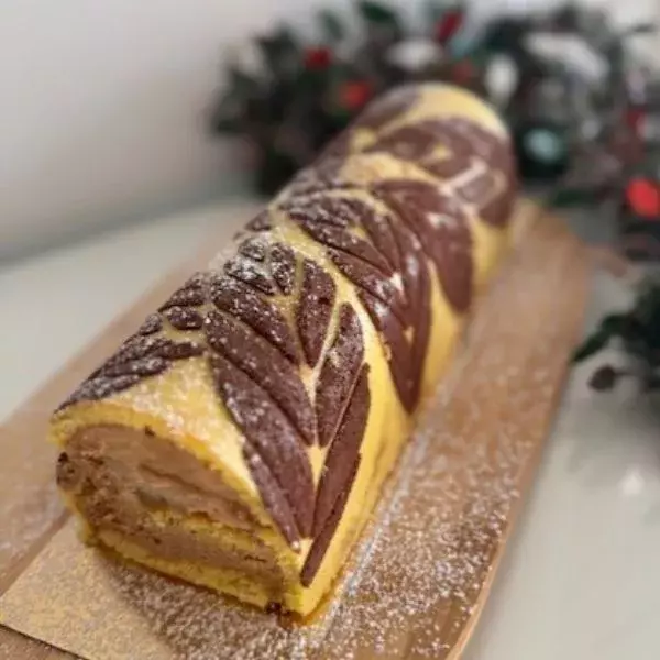 Bûche Enneigée Poires & Spéculoos