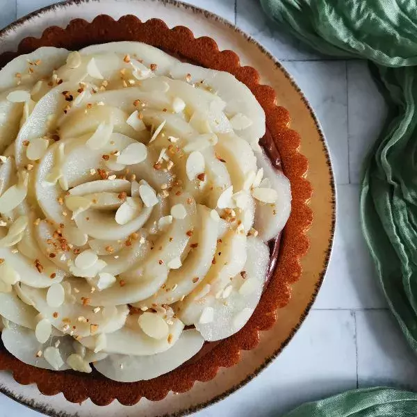 Tarte renversée Choco & poires 