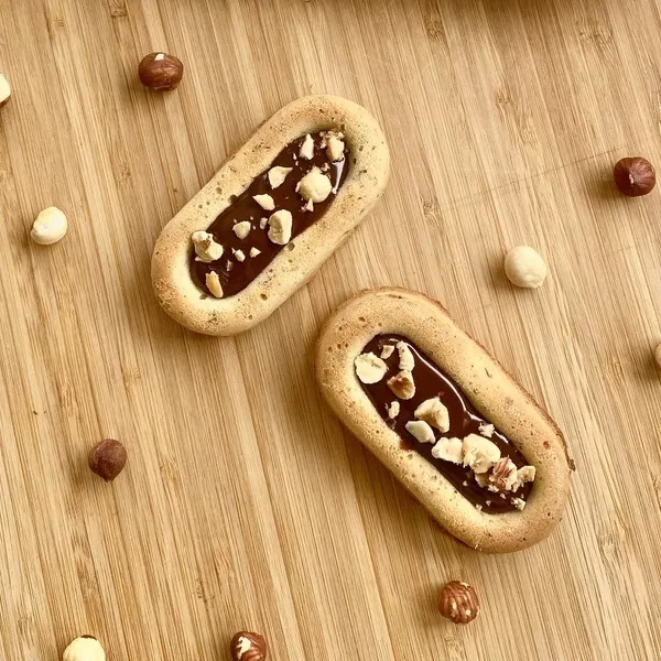 Financiers aux noisettes et chocolat