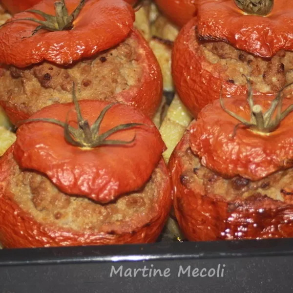 Tomates farcies et pommes de terre pour grande tablée sans cook'in