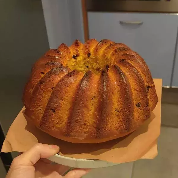 Cake courge et pepites de chocolat 